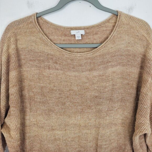 J Jill Sweater Muted Color Striping Round Neck Knit Drop Shoulder WOmens M - Picture 3 of 10